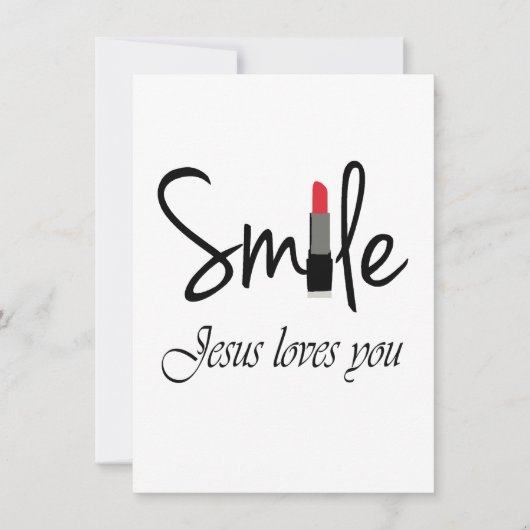 glimlach jesus houdt van je feestdagenkaart (Voorkant)