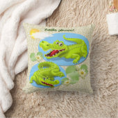 Glimlach Krokodil! Kussen (Deken)