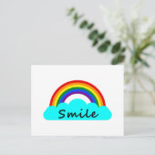 Glimlach - LGBT Regenboog Briefkaart (Staand voorkant)