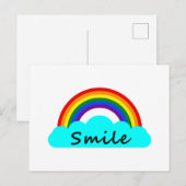 Glimlach - LGBT Regenboog Briefkaart (Voorkant / Achterkant)