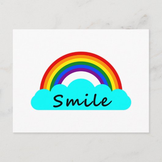 Glimlach - LGBT Regenboog Briefkaart (Voorkant)