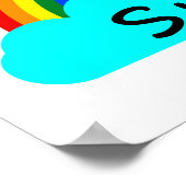 Glimlach - LGBT Regenboog Poster (Hoek)