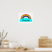 Glimlach - LGBT Regenboog Poster (Keuken)