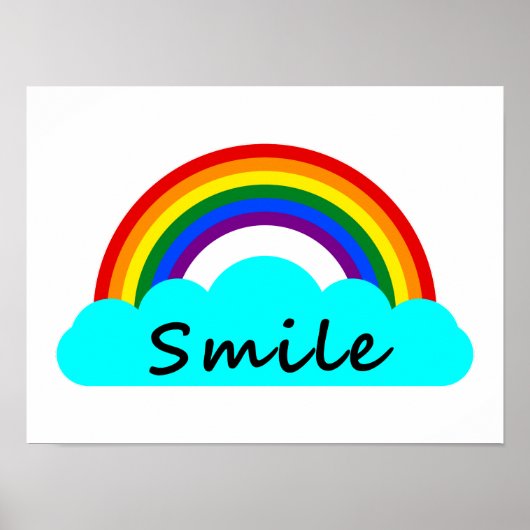 Glimlach - LGBT Regenboog Poster (Voorkant)