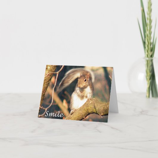 Glimlach M. Squirrel Note Card Kaart (Voorkant)