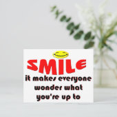 Glimlach - maak mensenwonder tot uw wat briefkaart (Staand voorkant)