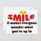 Glimlach - maak mensenwonder tot uw wat briefkaart (Voorkant / Achterkant)