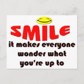 Glimlach - maak mensenwonder tot uw wat briefkaart (Voorkant)