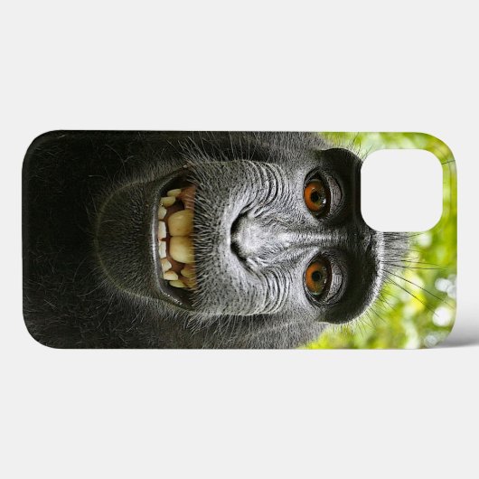 glimlach Macaque Case-Mate iPhone Case (Achterkant (horizontaal))