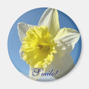 GLIMLACH! Magneet cadeaus Gele Narcis Bloem magnet