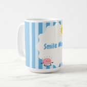 Glimlach meer inspirerende mok | Schattig positief (Voorkant links)