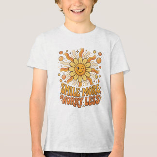 Glimlach Meer Maak Je Minder Zorgen Retro Zon T-Sh Tri-Blend Shirt