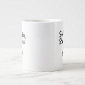 Glimlach meer, stress minder doedel ontwerp grote koffiekop (Voorkant)