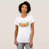 Glimlach met bloemen t-shirt (Voorkant volledig)