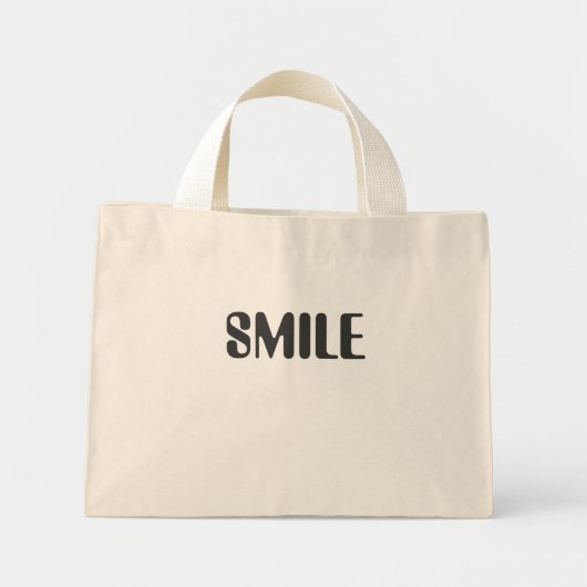 GLIMLACH MINI TOTE BAG (Voorkant)