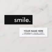 glimlach. mini visitekaartje (Voorkant / Achterkant)