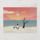 Glimlach op het leven en geniet van het leven briefkaart (Voorkant)