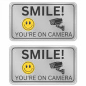 Glimlach op je cameraborden sticker (Voorkant)