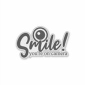 Glimlach op je cameraborden sticker (Voorkant)