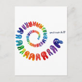 glimlach op konijnen spiraalregenboog briefkaart (Voorkant)