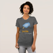 Glimlach Popsicle Ice Cream T-shirt (donker) (Voorkant volledig)