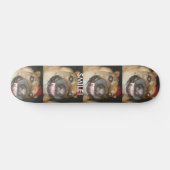 Glimlach Psycho Duitse herder hond Grappig gezicht Persoonlijk Skateboard (Horizontaal)
