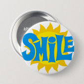 glimlach ronde button 7,6 cm (Voorkant /achterkant)