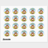 Glimlach Ronde Sticker (Vel)