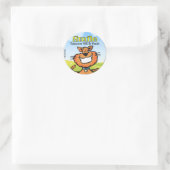 Glimlach Ronde Sticker (Tas)