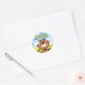 Glimlach Ronde Sticker (Envelop)