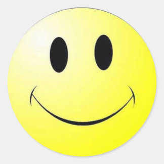 glimlach ronde sticker
