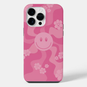 Glimlach - Roze iPhone 14 Pro Max Hoesje