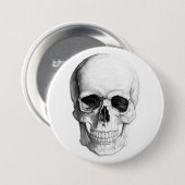 glimlach schedel ronde button 7,6 cm (Voorkant /achterkant)