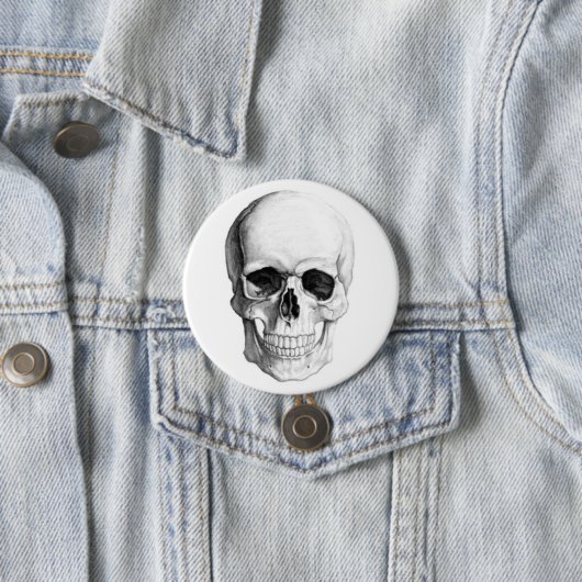 glimlach schedel ronde button 7,6 cm (In situ)