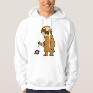 Glimlach sHob Grappige Luiaard Speelt Yoyo Cartoon Hoodie