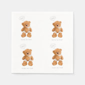 Glimlach slogan met gebroken beren hart. servet (Voorkant)