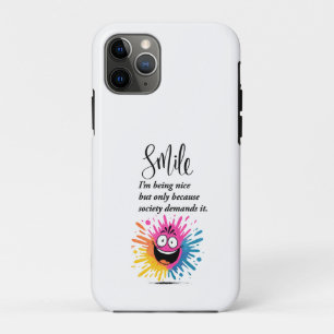 Glimlach, sociaal en sarcastisch design Case-Mate iPhone case