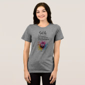 Glimlach, sociaal en sarcastisch design Tri-Blend shirt (Voorkant volledig)