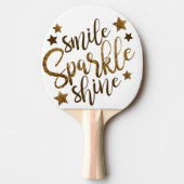 Glimlach, Sparkle en Shine Ping Pong Paddles Tafeltennisbatje (Voorkant)