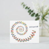 glimlach spiraal briefkaart (Staand voorkant)