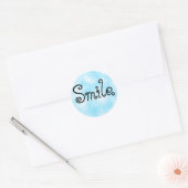 glimlach-sticker ronde sticker (Envelop)