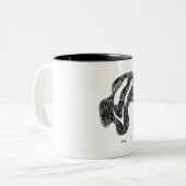 Glimlach Tweekleurige Koffiemok (Voorkant links)