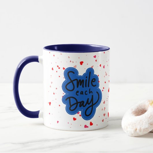 Glimlach Typografie Mok (Met donut)