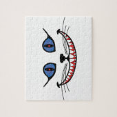 Glimlach van de Cheshire Cat BLAUW Legpuzzel (Verticaal)