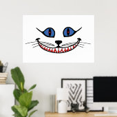 Glimlach van de Cheshire Cat GROOT Poster (Thuiskantoor)