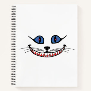 Glimlach van de Cheshire Cat PERSONALISEER Notitieboek