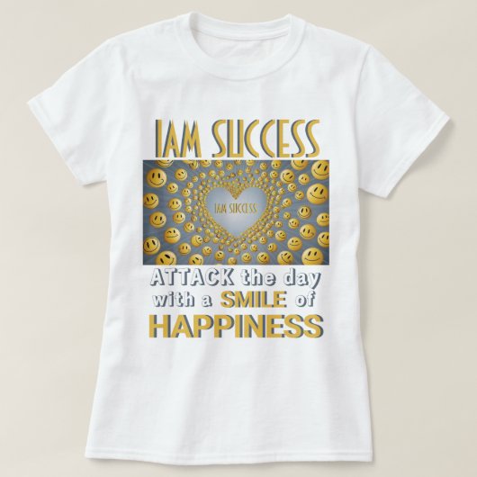GLIMLACH VAN GELUK T-SHIRT (Design voorkant)