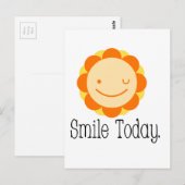 Glimlach vandaag. briefkaart (Voorkant / Achterkant)