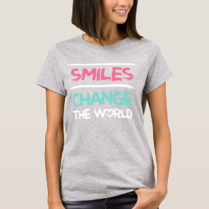 "Glimlach verandert de wereld" T-shirt