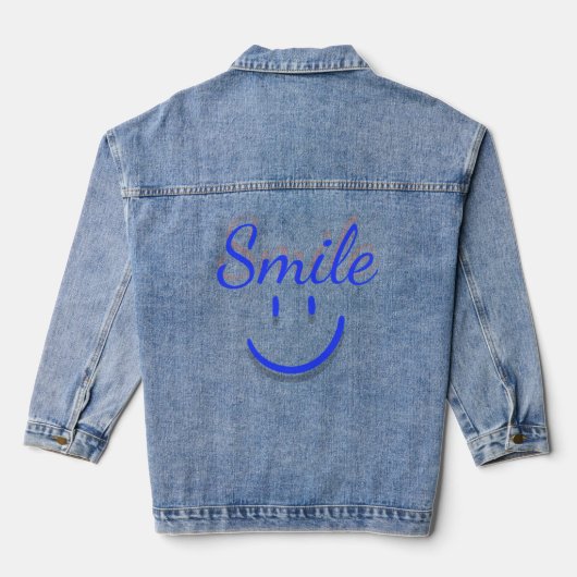 Glimlach – Verspreid positiviteit en geluk Denim Jacket (Achterkant)